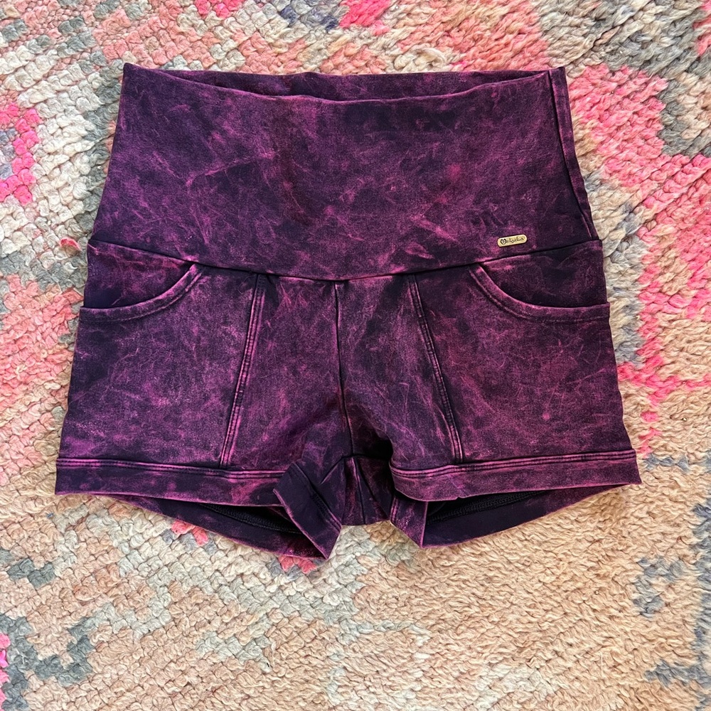 Melodia Designs Moto Shorts pink grunge, S